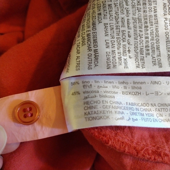 Zara - Salmon Button Front Shirt - Picture 11 of 12